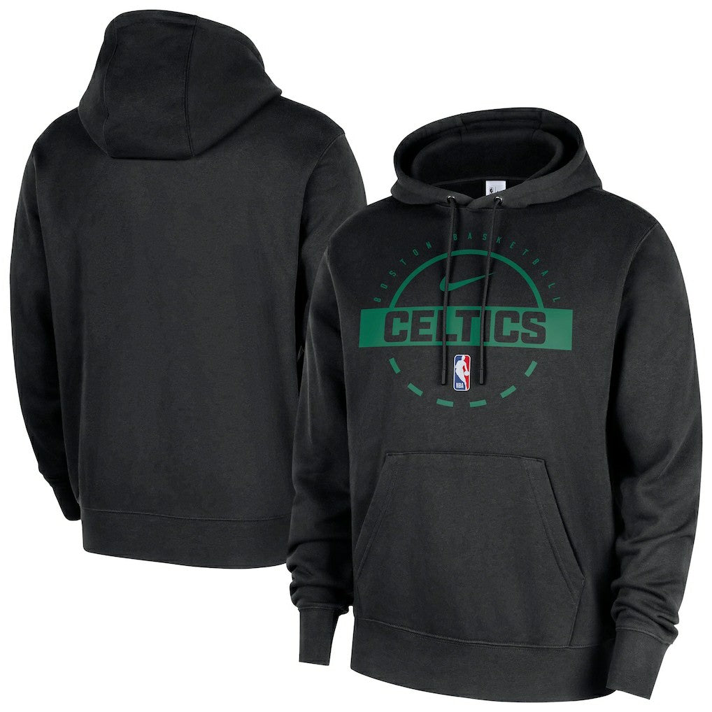 Nike - Boston Celtics 2025/26 Authentic Practice Club Pullover Hoodie - Black