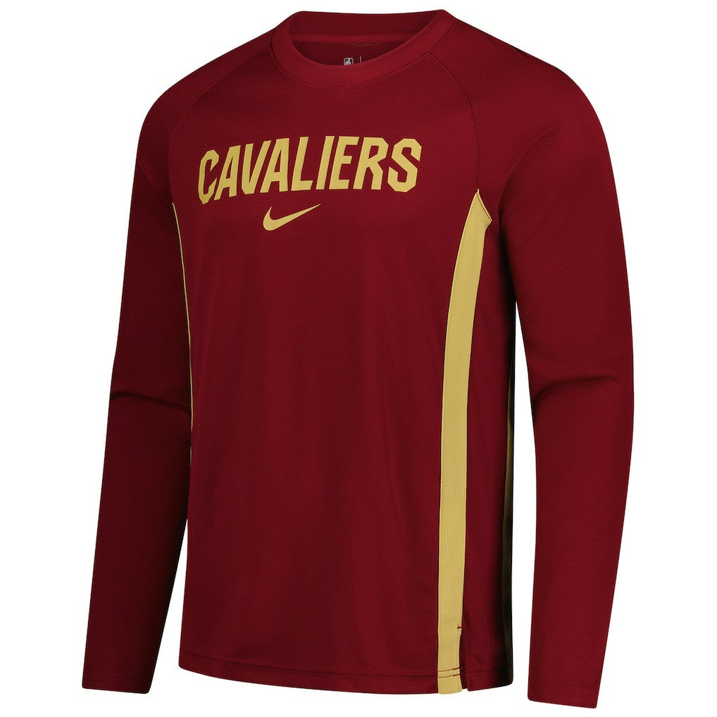 Nike - Cleveland Cavaliers 2025/26 Authentic Pre-Game Legend Dri-FIT Long Sleeve Shooting Shirt - Wine