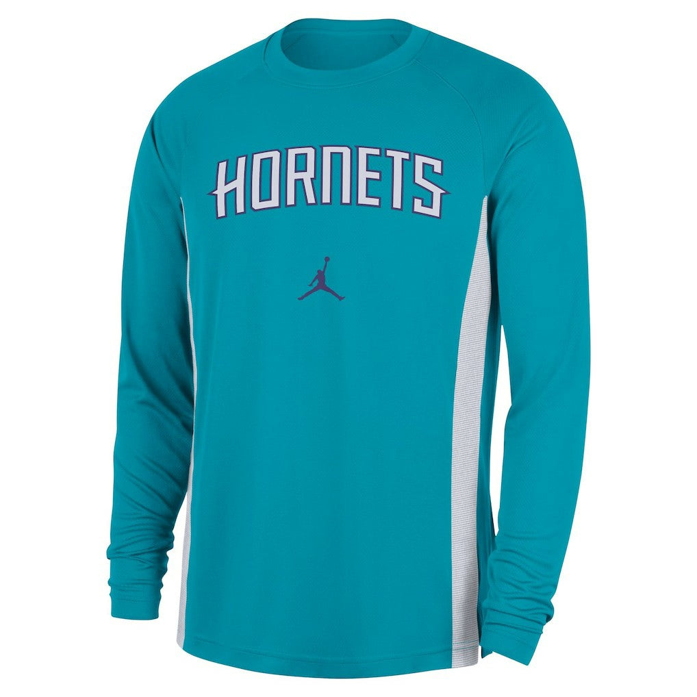 NBA - Charlotte Hornets Jordan Brand 2025/26 Authentic Pre-Game Legend Dri-FIT Long Sleeve Shooting Shirt - Teal
