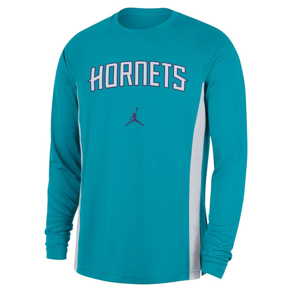 NBA - Charlotte Hornets Jordan Brand 2025/26 Authentic Pre-Game Legend Dri-FIT Long Sleeve Shooting Shirt - Teal