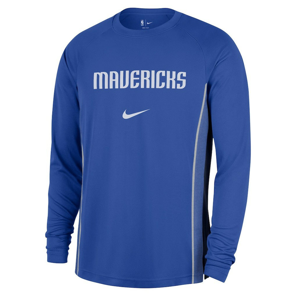 Nike - Dallas Mavericks 2025/26 Authentic Pre-Game Legend Dri-FIT Long Sleeve Shooting Shirt - Blue
