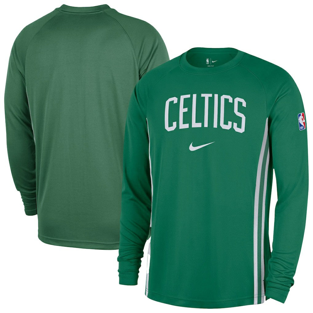 Nike - Boston Celtics 2025/26 Authentic Pre-Game Legend Dri-FIT Long Sleeve Shooting Shirt - Kelly Green