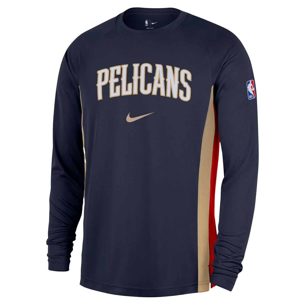 Nike - New Orleans Pelicans 2025/26 Authentic Pre-Game Legend Dri-FIT Long Sleeve Shooting Shirt - Navy