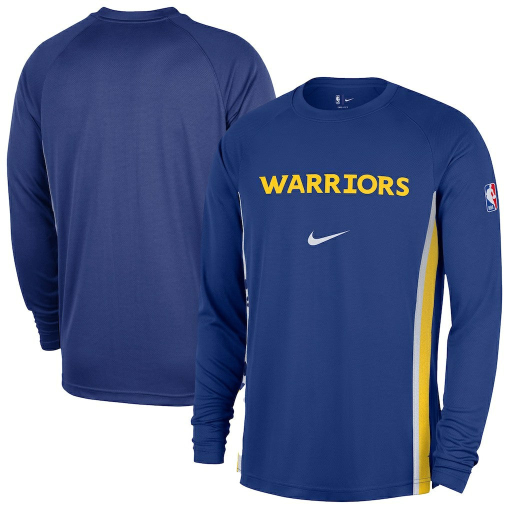 Nike - Golden State Warriors 2025/26 Authentic Pre-Game Legend Dri-FIT Long Sleeve Shooting Shirt - Royal