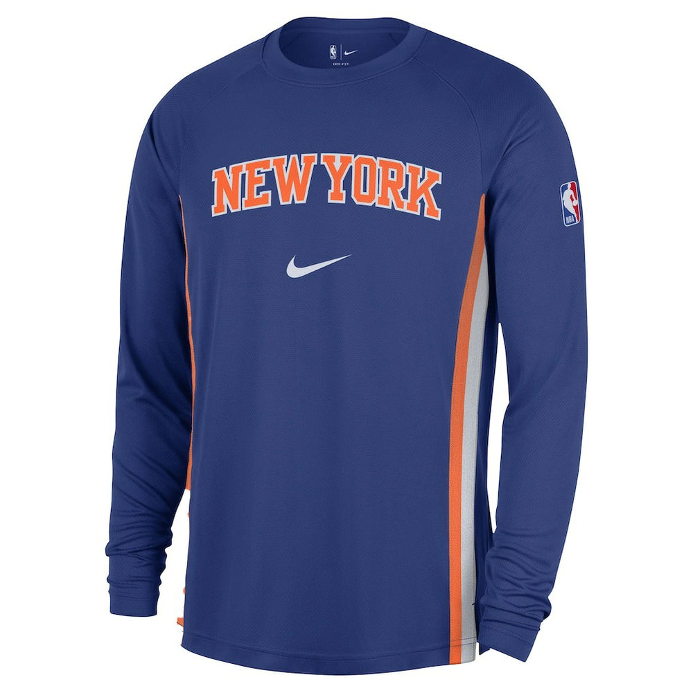 Nike - New York Knicks 2025/26 Authentic Pre-Game Legend Dri-FIT Long Sleeve Shooting Shirt - Blue