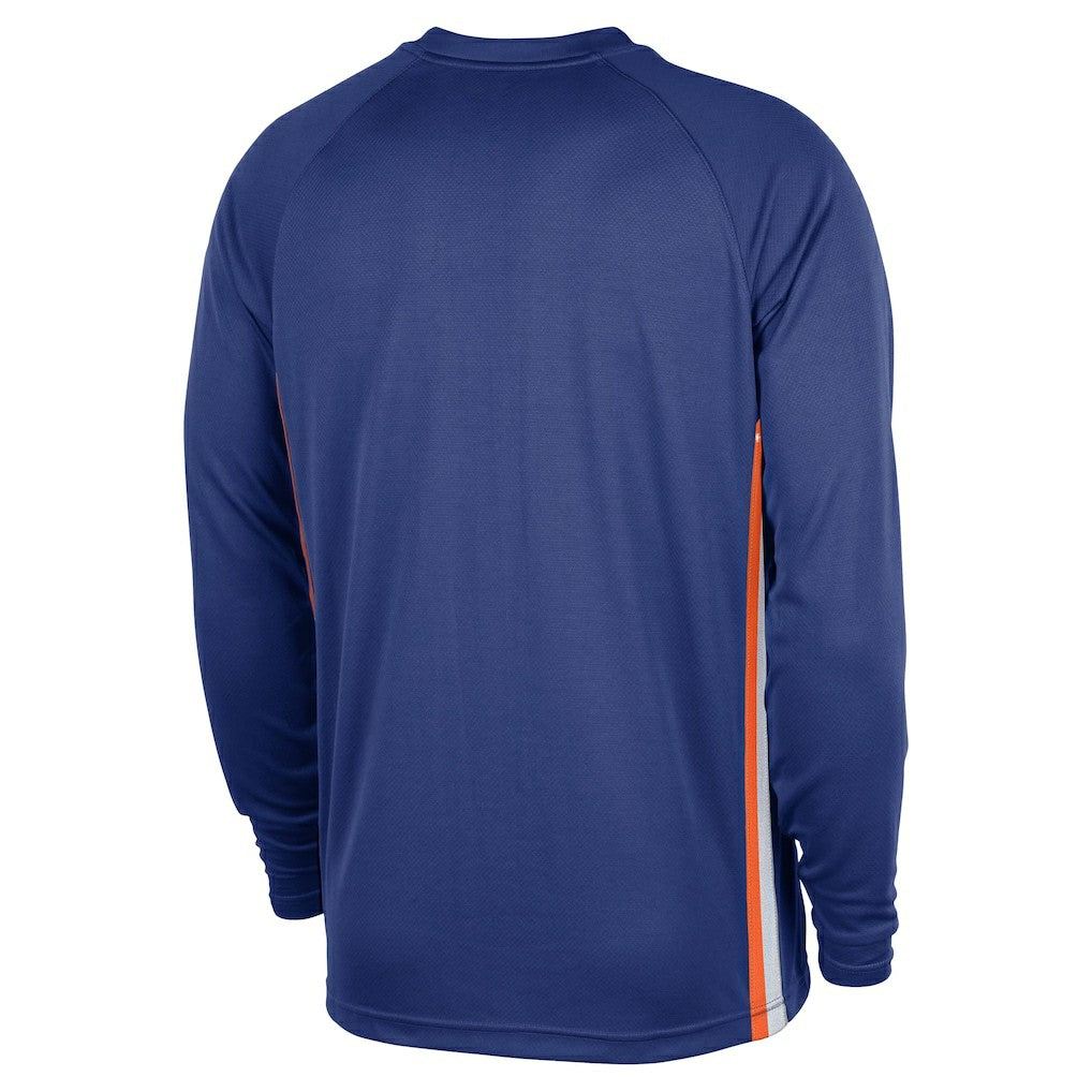 Nike - New York Knicks 2025/26 Authentic Pre-Game Legend Dri-FIT Long Sleeve Shooting Shirt - Blue