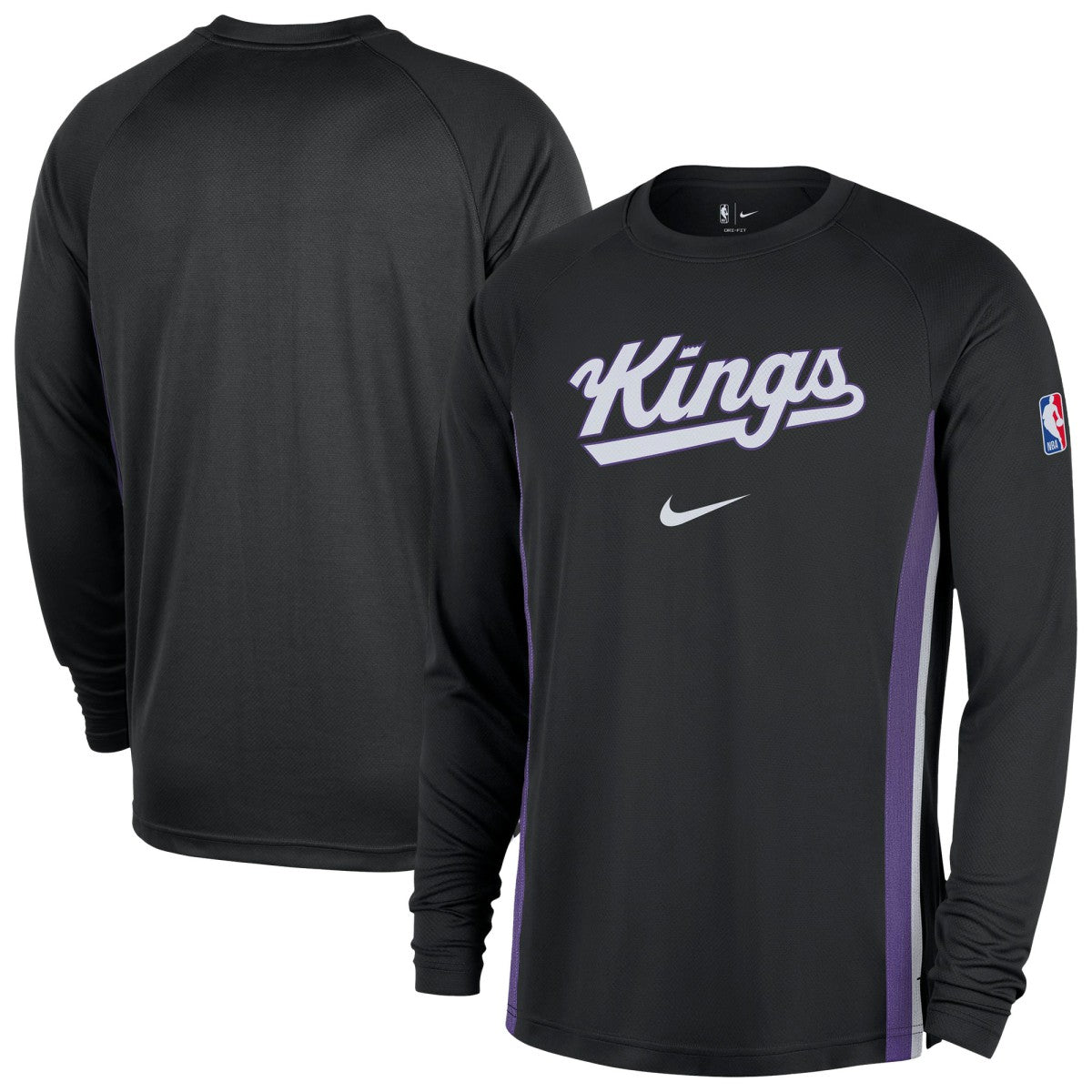 Nike - Sacramento Kings 2025/26 Authentic Pre-Game Legend Dri-FIT Long Sleeve Shooting Shirt - Black