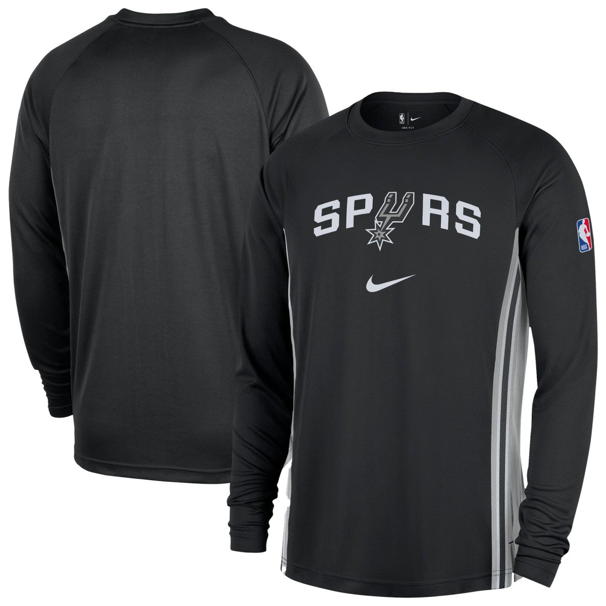 Nike - San Antonio Spurs 2025/26 Authentic Pre-Game Legend Dri-FIT Long Sleeve Shooting Shirt - Black