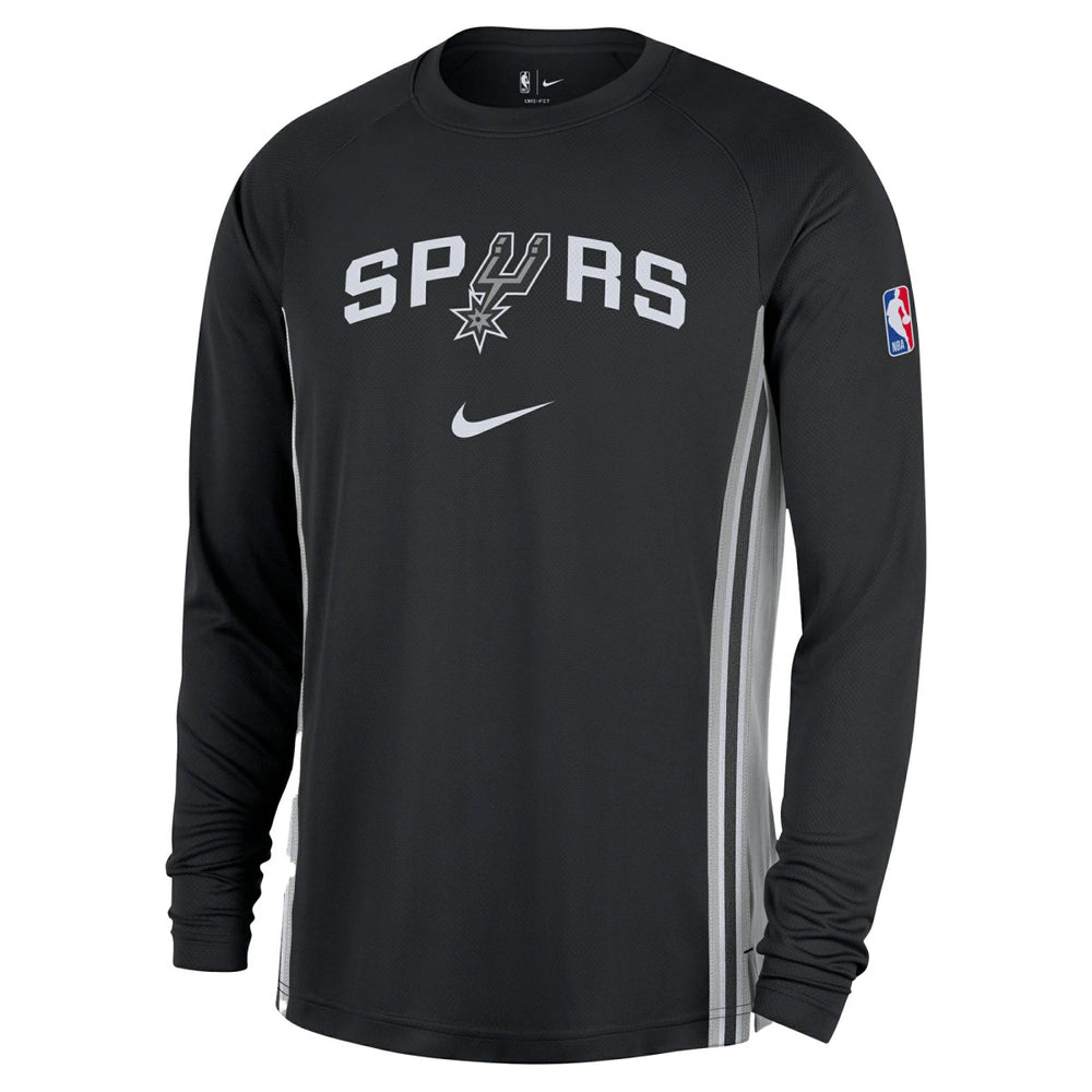 Nike - San Antonio Spurs 2025/26 Authentic Pre-Game Legend Dri-FIT Long Sleeve Shooting Shirt - Black