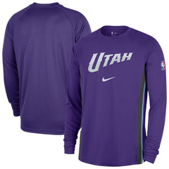 Nike - Utah Jazz 2025/26 Authentic Pre-Game Legend Dri-FIT Long Sleeve Shooting Shirt - Purple