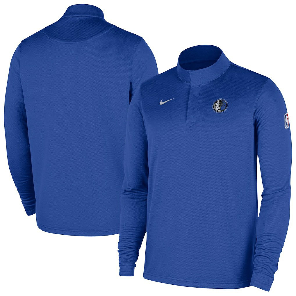 Nike - Dallas Mavericks 2025/26 Authentic Coaches Quarter-Zip Dri-Fit Top - Royal