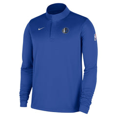 Nike - Dallas Mavericks 2025/26 Authentic Coaches Quarter-Zip Dri-Fit Top - Royal