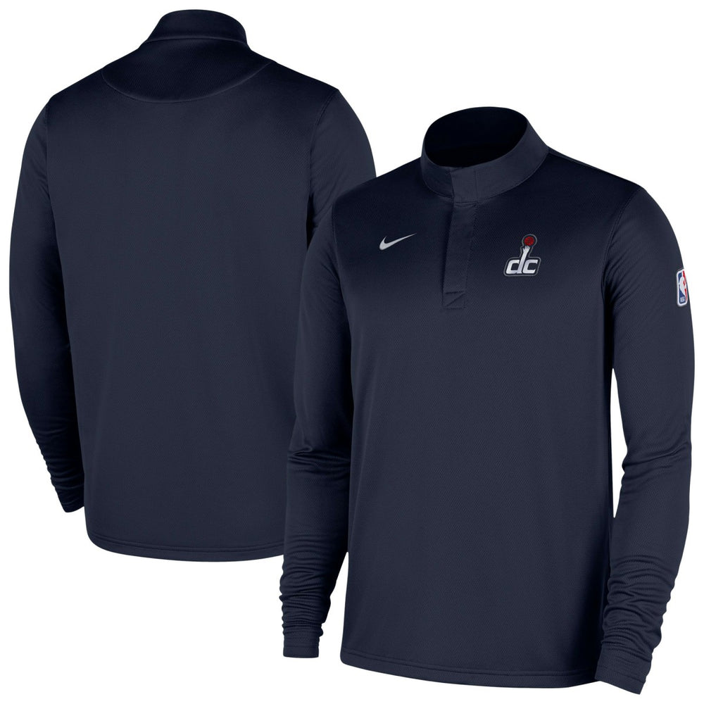 Nike - Washington Wizards 2025/26 Authentic Coaches Quarter-Zip Dri-Fit Top - Navy