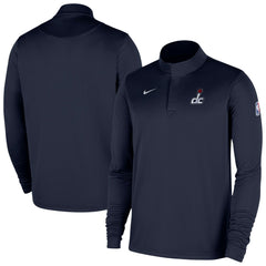 Nike - Washington Wizards 2025/26 Authentic Coaches Quarter-Zip Dri-Fit Top - Navy