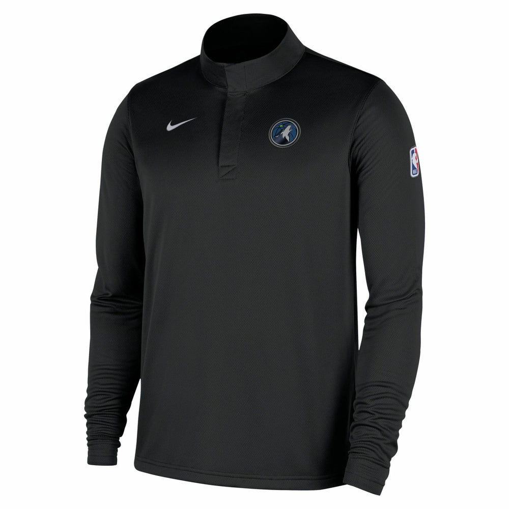 Nike - Minnesota Timberwolves 2025/26 Authentic Coaches Quarter-Zip Dri-Fit Top - Black