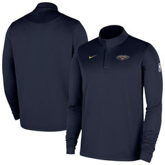 Nike - New Orleans Pelicans 2025/26 Authentic Coaches Quarter-Zip Dri-Fit Top - Navy