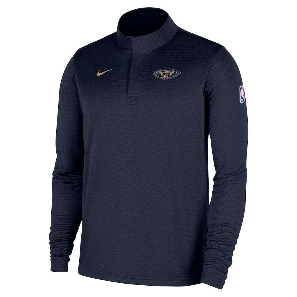 Nike - New Orleans Pelicans 2025/26 Authentic Coaches Quarter-Zip Dri-Fit Top - Navy