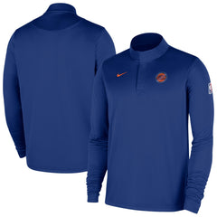Nike - New York Knicks 2025/26 Authentic Coaches Quarter-Zip Dri-Fit Top - Blue