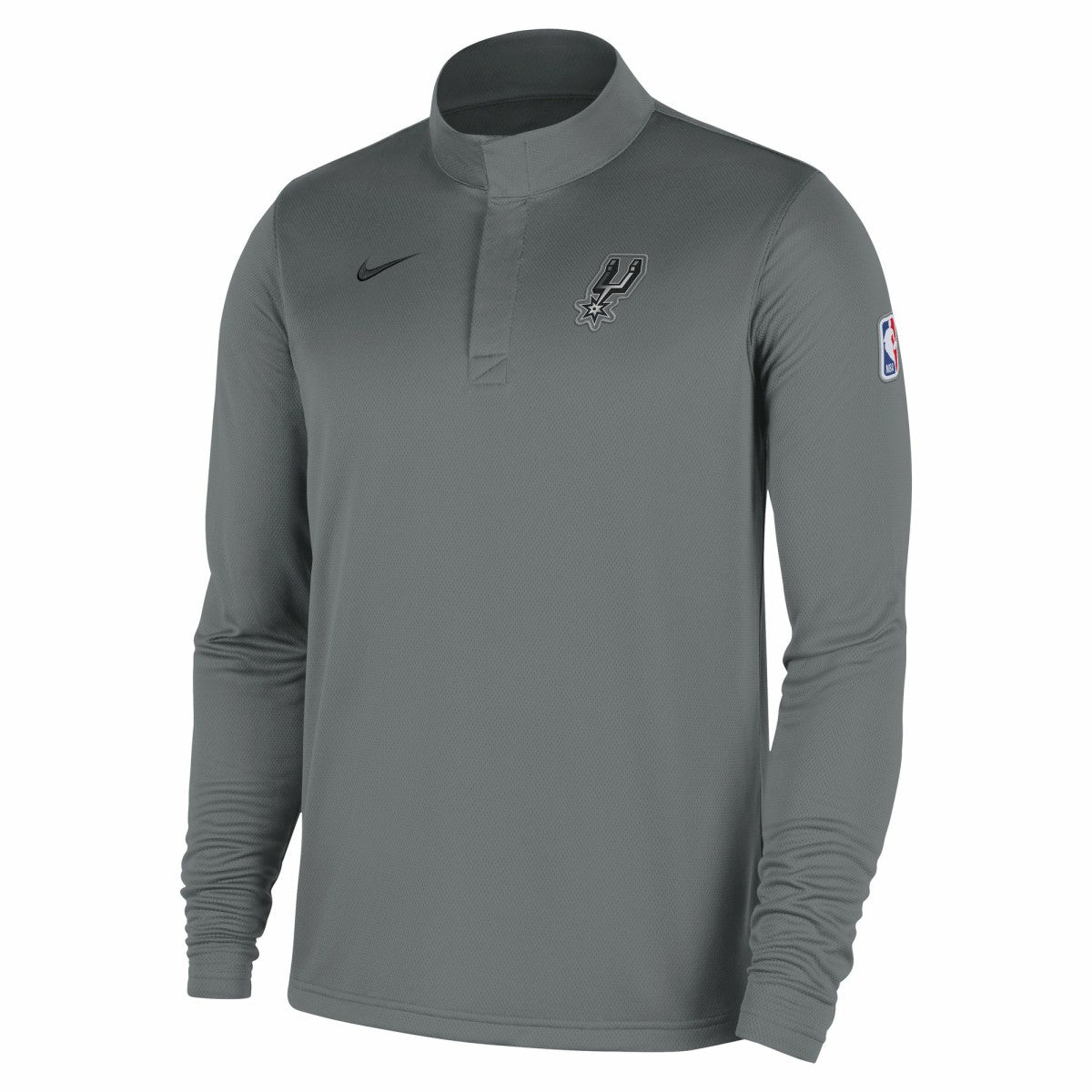 Nike - San Antonio Spurs 2025/26 Authentic Coaches Quarter-Zip Dri-Fit Top - Silver