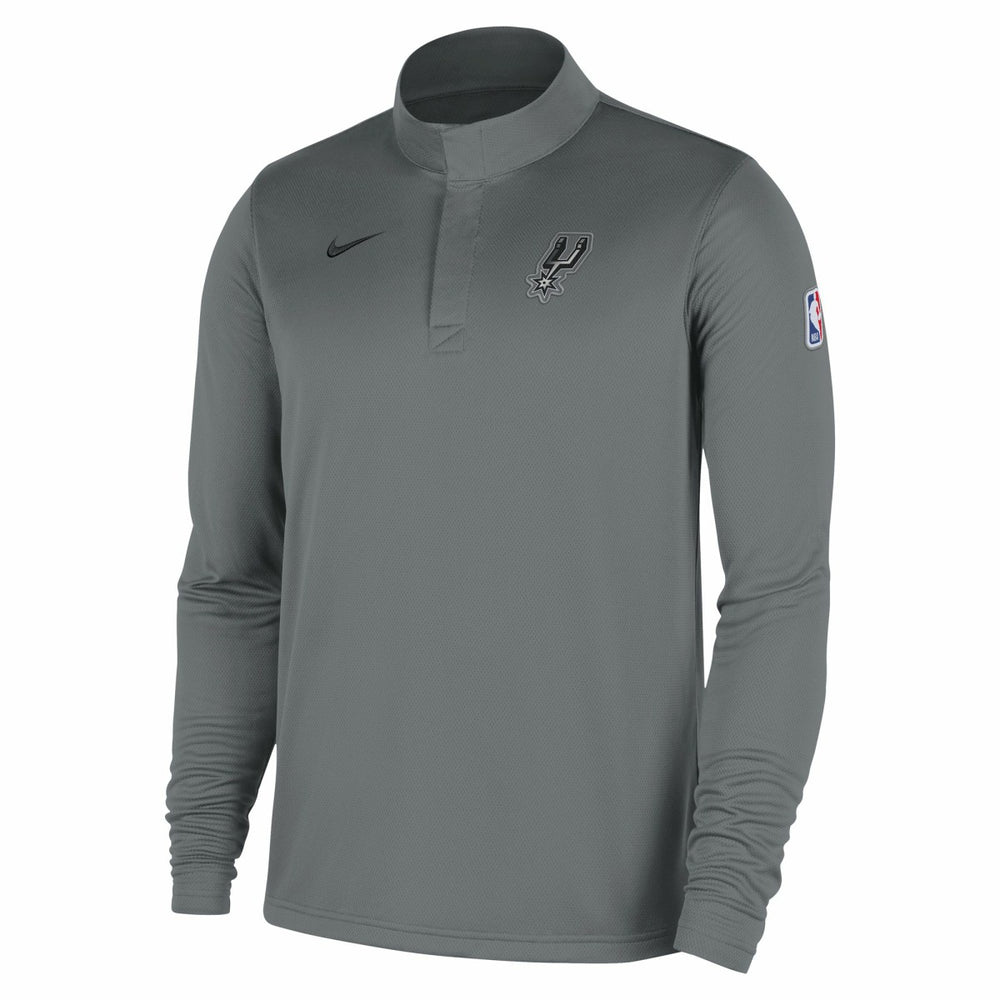 Nike - San Antonio Spurs 2025/26 Authentic Coaches Quarter-Zip Dri-Fit Top - Silver