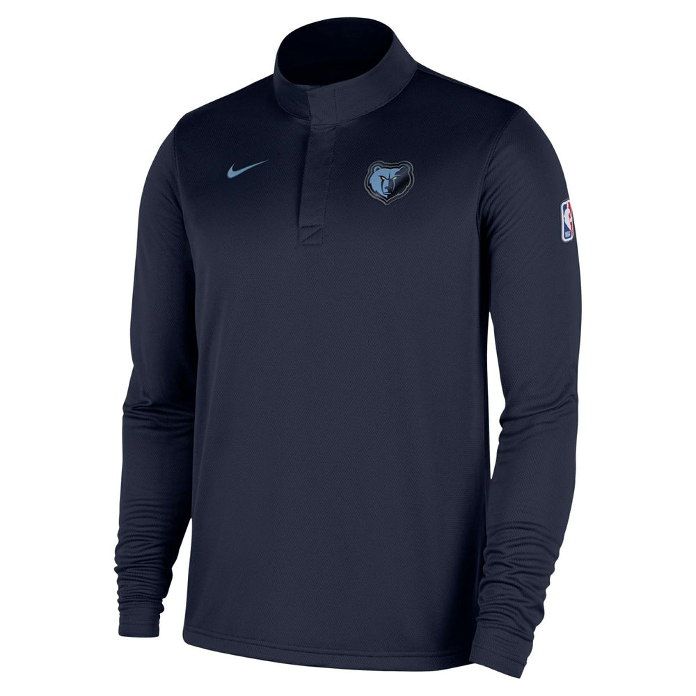 Nike - Memphis Grizzlies 2025/26 Authentic Coaches Quarter-Zip Dri-Fit Top - Navy