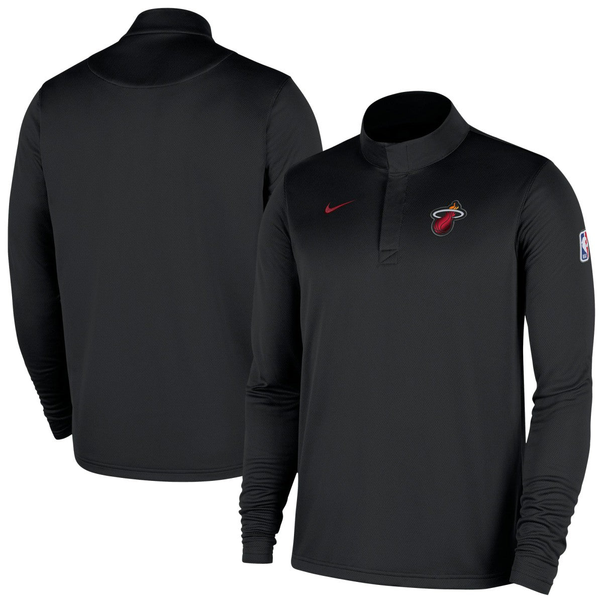 Nike - Miami Heat 2025/26 Authentic Coaches Quarter-Zip Dri-Fit Top - Black