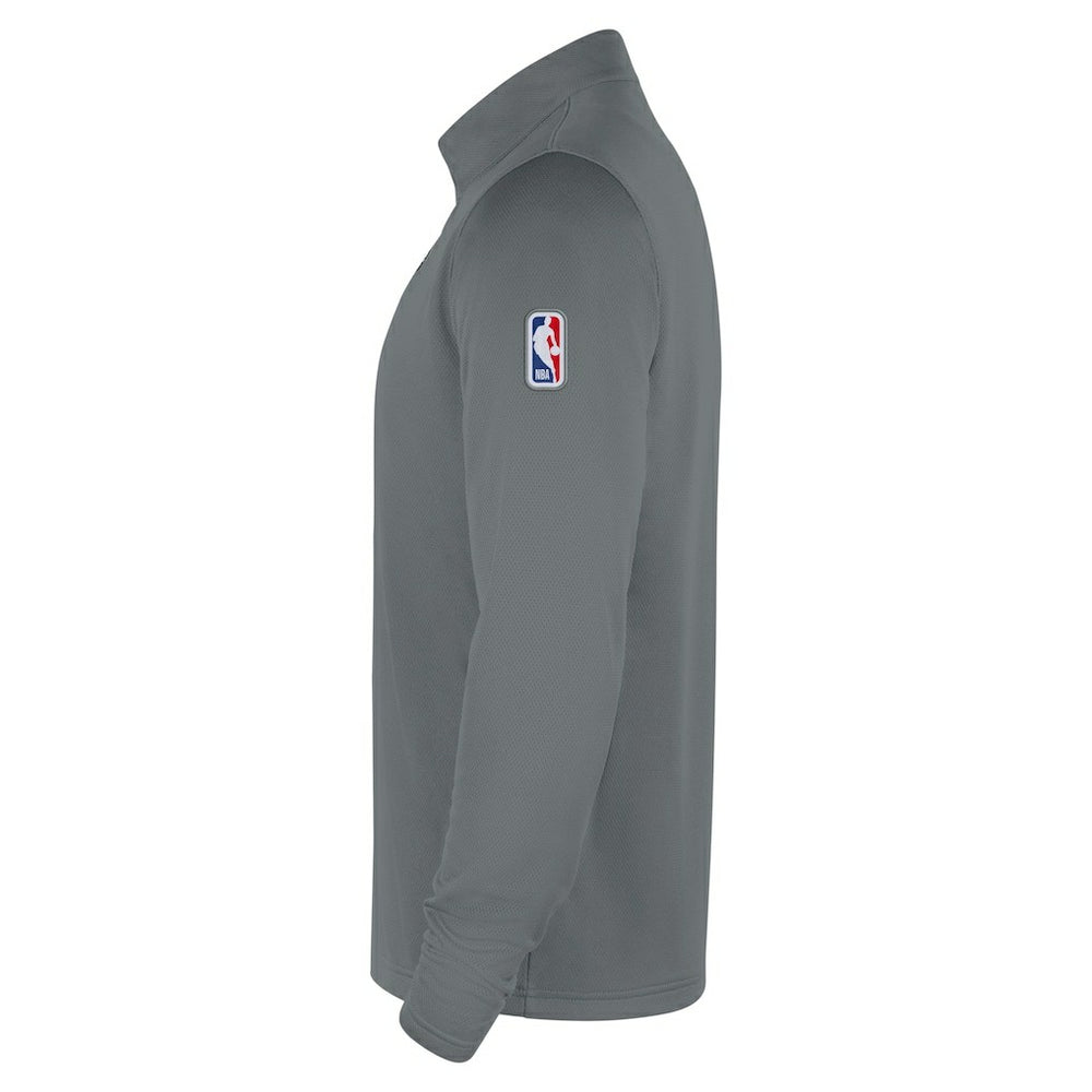 Nike - Brooklyn Nets 2025/26 Authentic Coaches Quarter-Zip Dri-Fit Top - Gray