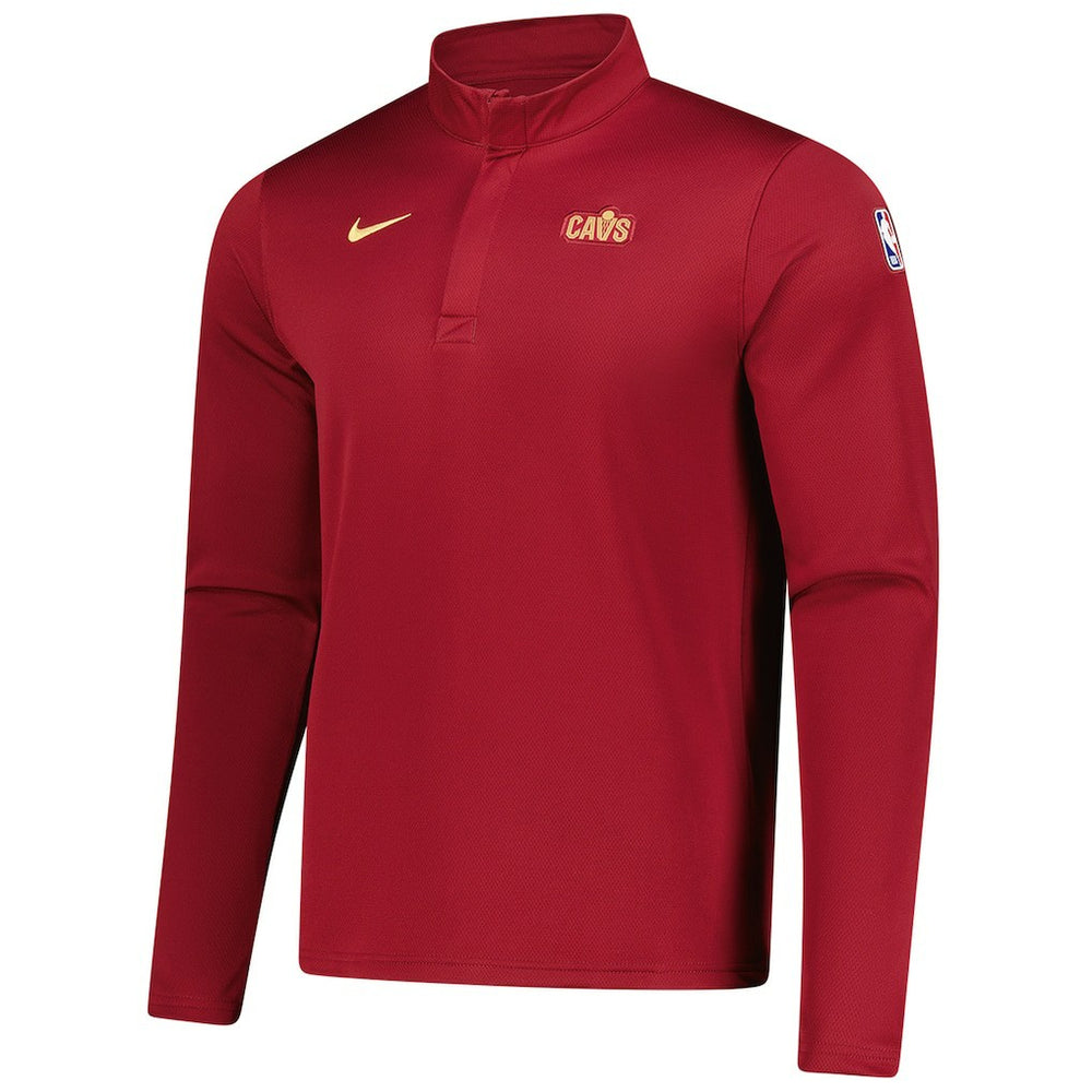 Nike - Cleveland Cavaliers 2025/26 Authentic Coaches Quarter-Zip Dri-Fit Top - Wine