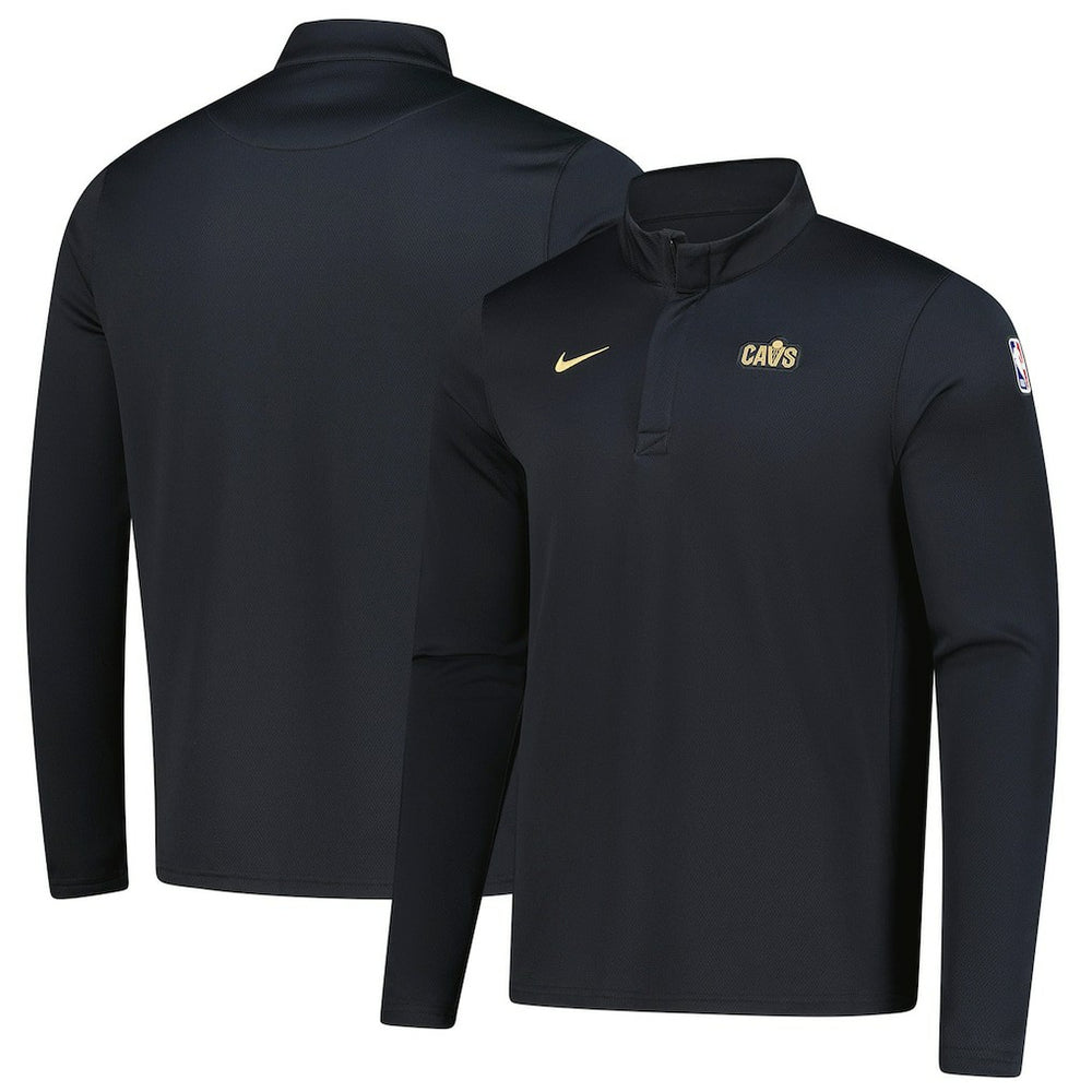 Nike - Cleveland Cavaliers 2025/26 Authentic Coaches Quarter-Zip Dri-Fit Top - Black