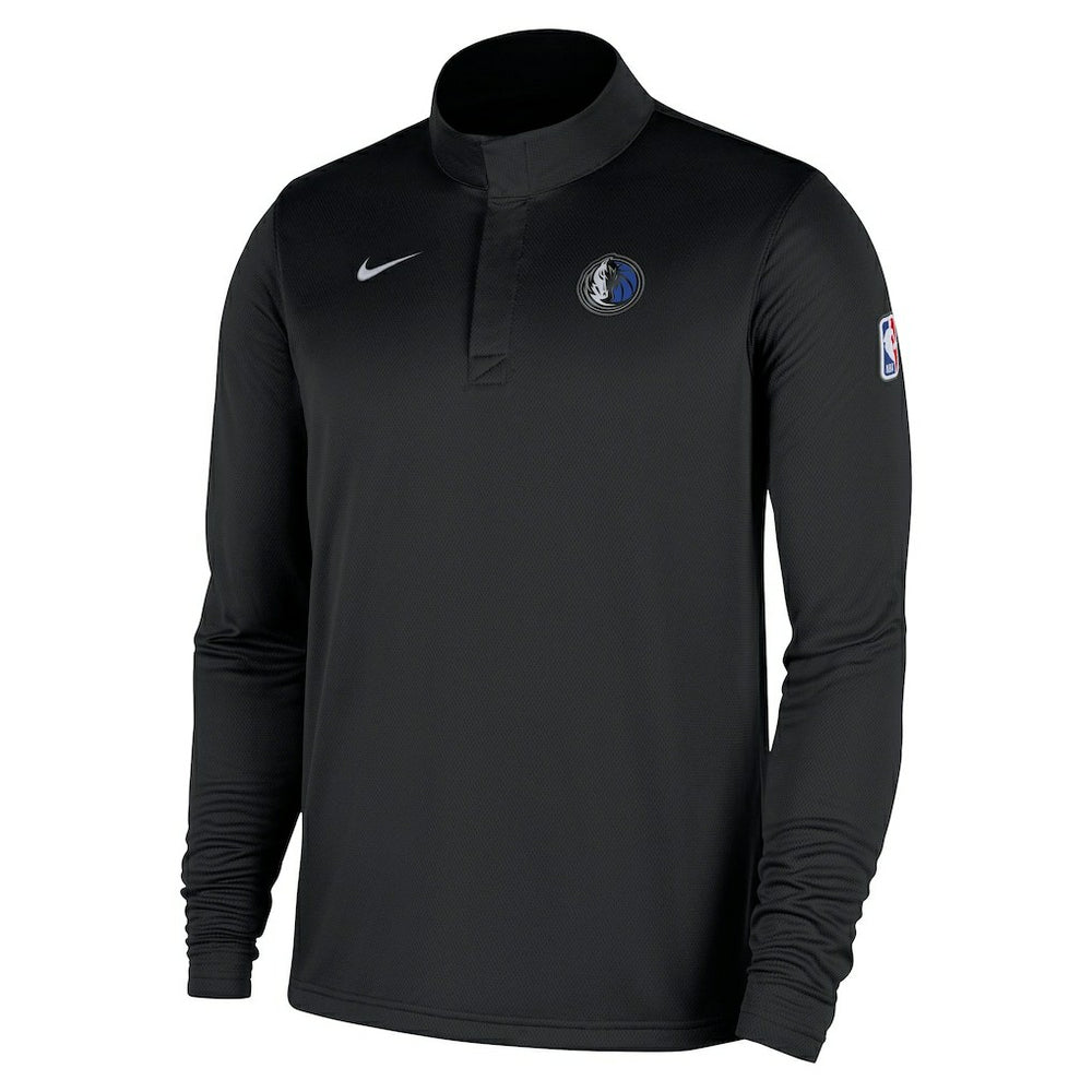 Nike - Dallas Mavericks 2025/26 Authentic Coaches Quarter-Zip Dri-Fit Top - Black