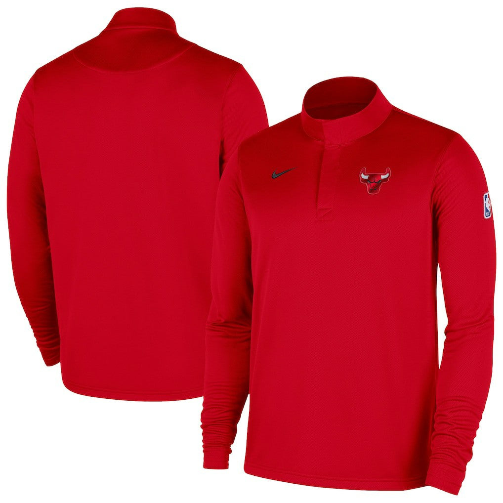 Nike - Chicago Bulls 2025/26 Authentic Coaches Quarter-Zip Dri-Fit Top - Red