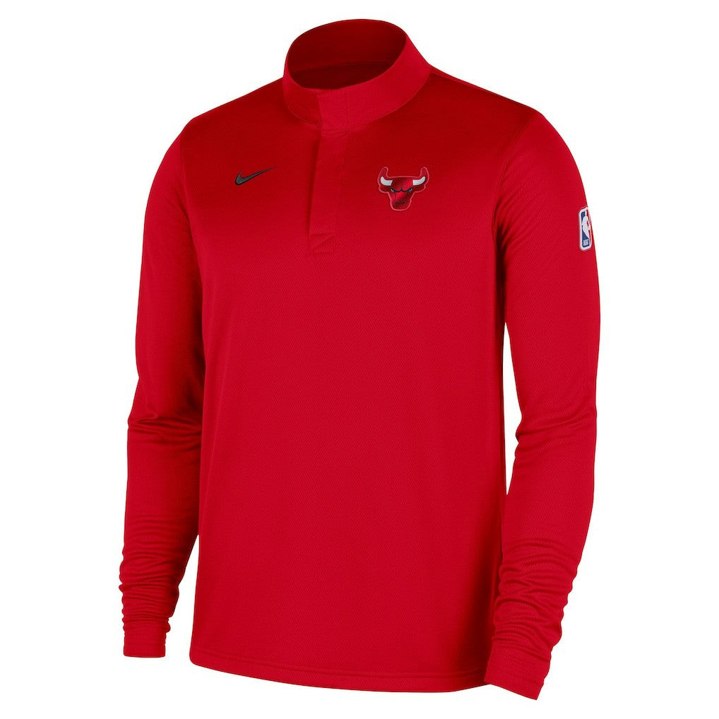 Nike - Chicago Bulls 2025/26 Authentic Coaches Quarter-Zip Dri-Fit Top - Red