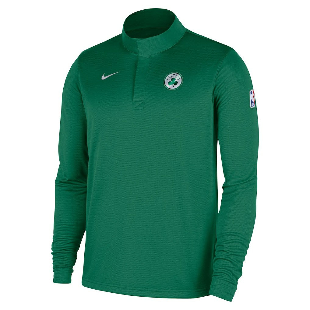 Nike - Boston Celtics 2025/26 Authentic Coaches Quarter-Zip Dri-Fit Top - Kelly Green