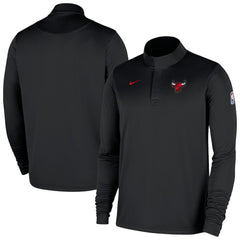Nike - Chicago Bulls 2025/26 Authentic Coaches Quarter-Zip Dri-Fit Top - Black
