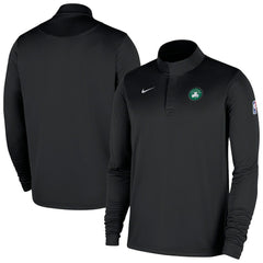 Nike - Boston Celtics 2025/26 Authentic Coaches Quarter-Zip Dri-Fit Top - Black
