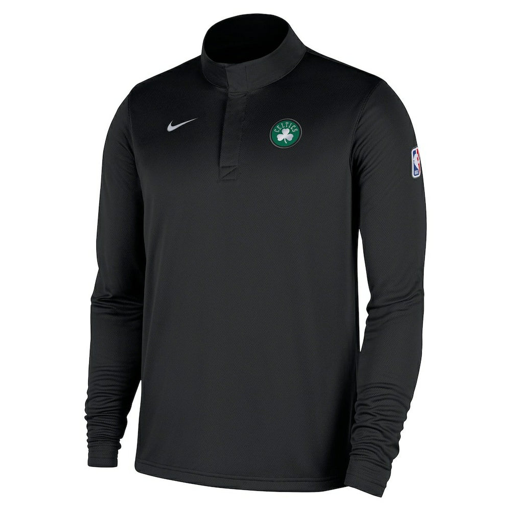 Nike - Boston Celtics 2025/26 Authentic Coaches Quarter-Zip Dri-Fit Top - Black