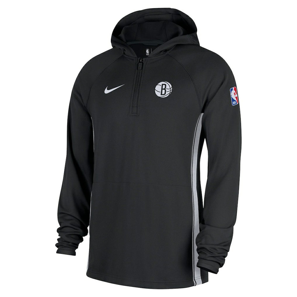 Nike - Brooklyn Nets Authentic On Court Zone Quarter-Zip Dri-FIT Hoodie Jacket - Black