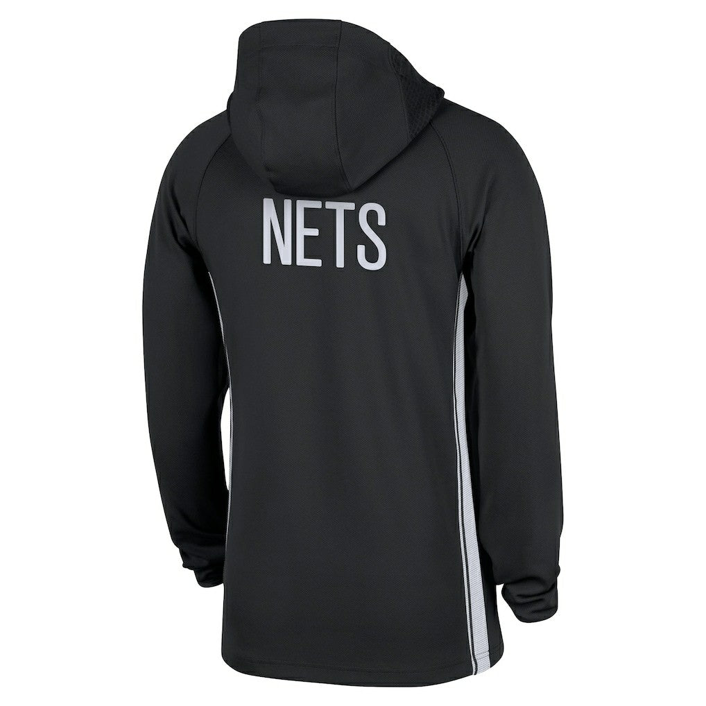 Nike - Brooklyn Nets Authentic On Court Zone Quarter-Zip Dri-FIT Hoodie Jacket - Black