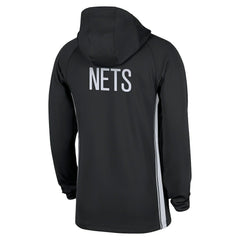Nike - Brooklyn Nets Authentic On Court Zone Quarter-Zip Dri-FIT Hoodie Jacket - Black