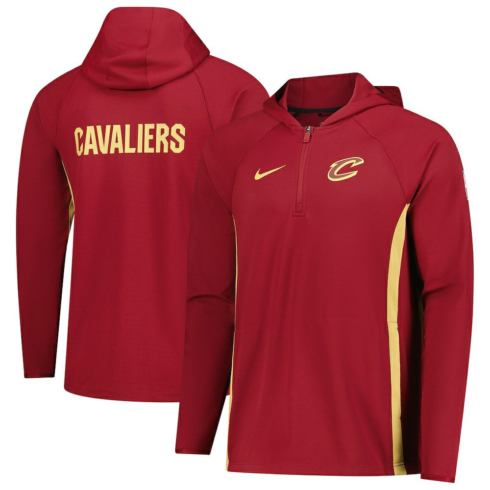 Nike - Cleveland Cavaliers Authentic On Court Zone Quarter-Zip Dri-FIT Hoodie Jacket - Wine