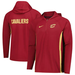 Nike - Cleveland Cavaliers Authentic On Court Zone Quarter-Zip Dri-FIT Hoodie Jacket - Wine