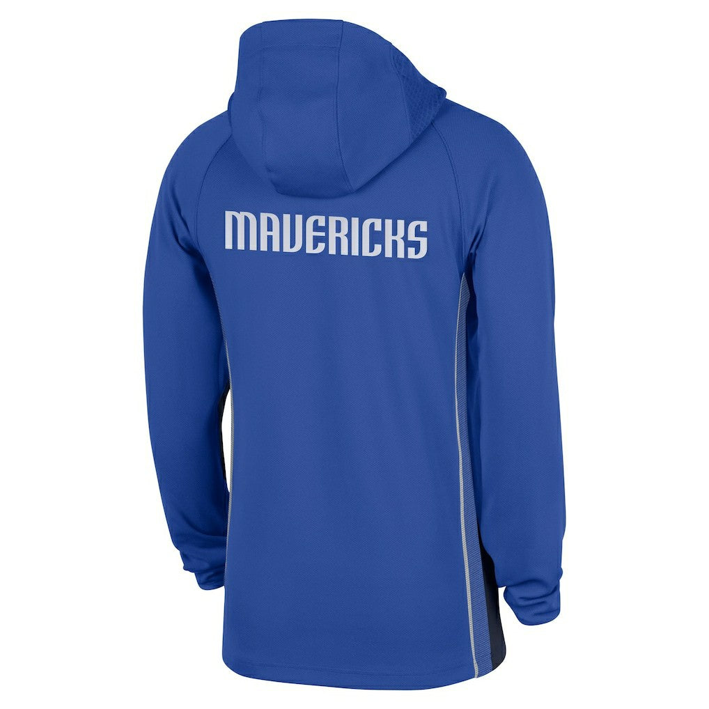 Nike - Dallas Mavericks Authentic On Court Zone Quarter-Zip Dri-FIT Hoodie Jacket - Royal