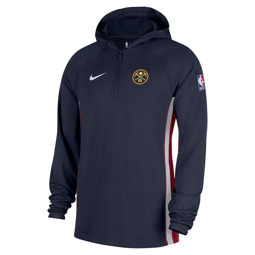 Nike - Denver Nuggets Authentic On Court Zone Quarter-Zip Dri-FIT Hoodie Jacket - Navy
