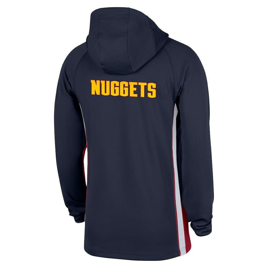 Nike - Denver Nuggets Authentic On Court Zone Quarter-Zip Dri-FIT Hoodie Jacket - Navy