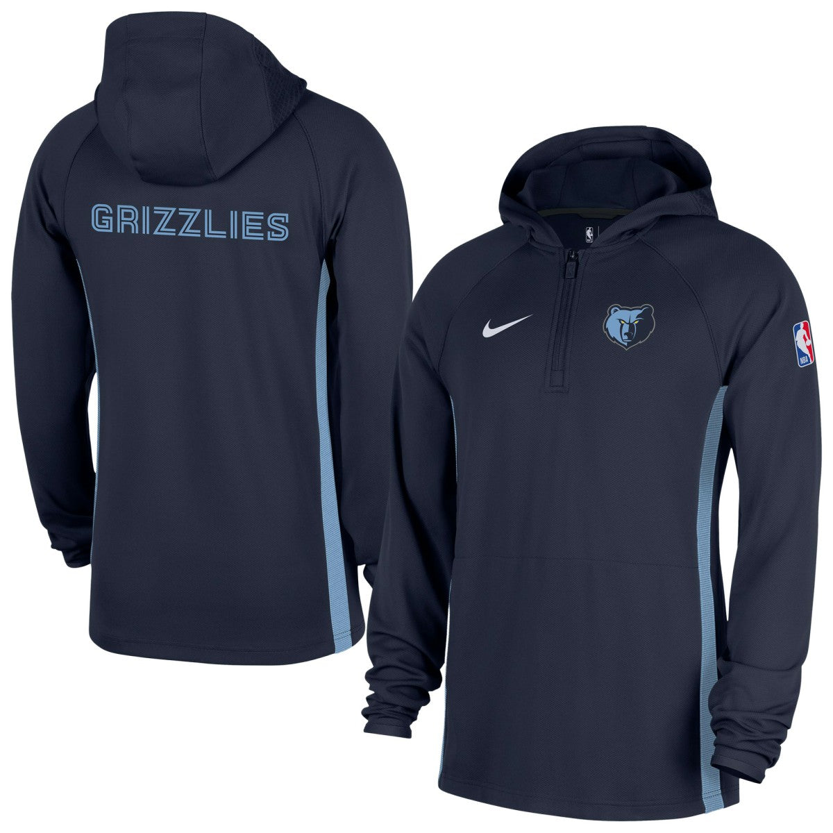 Nike - Memphis Grizzlies Authentic On Court Zone Quarter-Zip Dri-FIT Hoodie Jacket - Navy