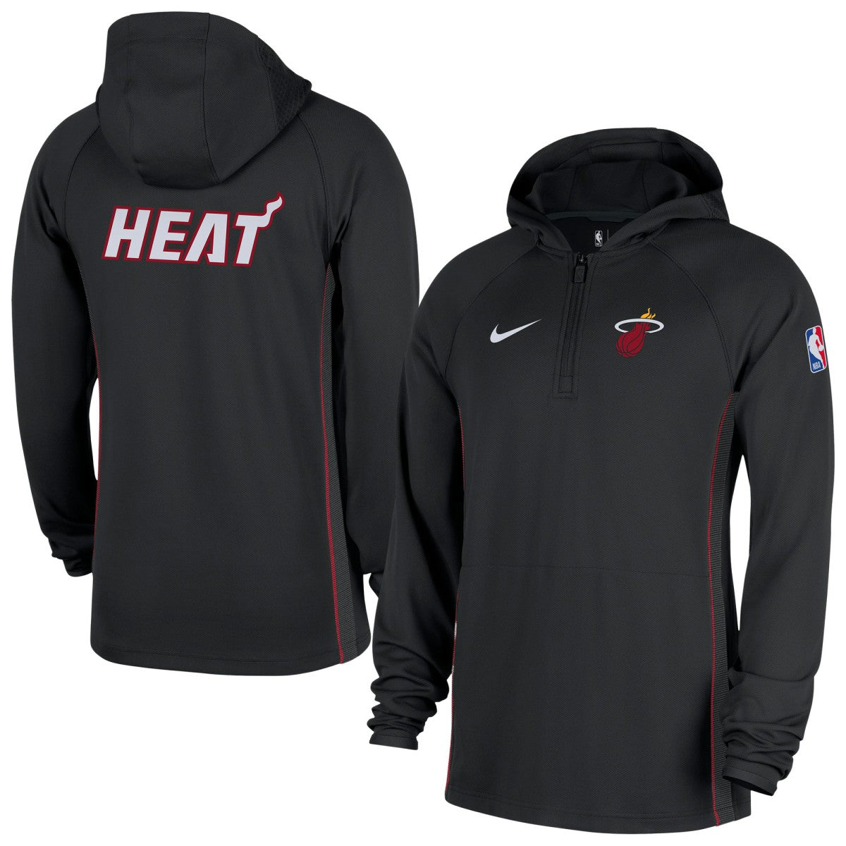 Nike - Miami Heat Authentic On Court Zone Quarter-Zip Dri-FIT Hoodie Jacket - Black