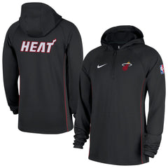 Nike - Miami Heat Authentic On Court Zone Quarter-Zip Dri-FIT Hoodie Jacket - Black
