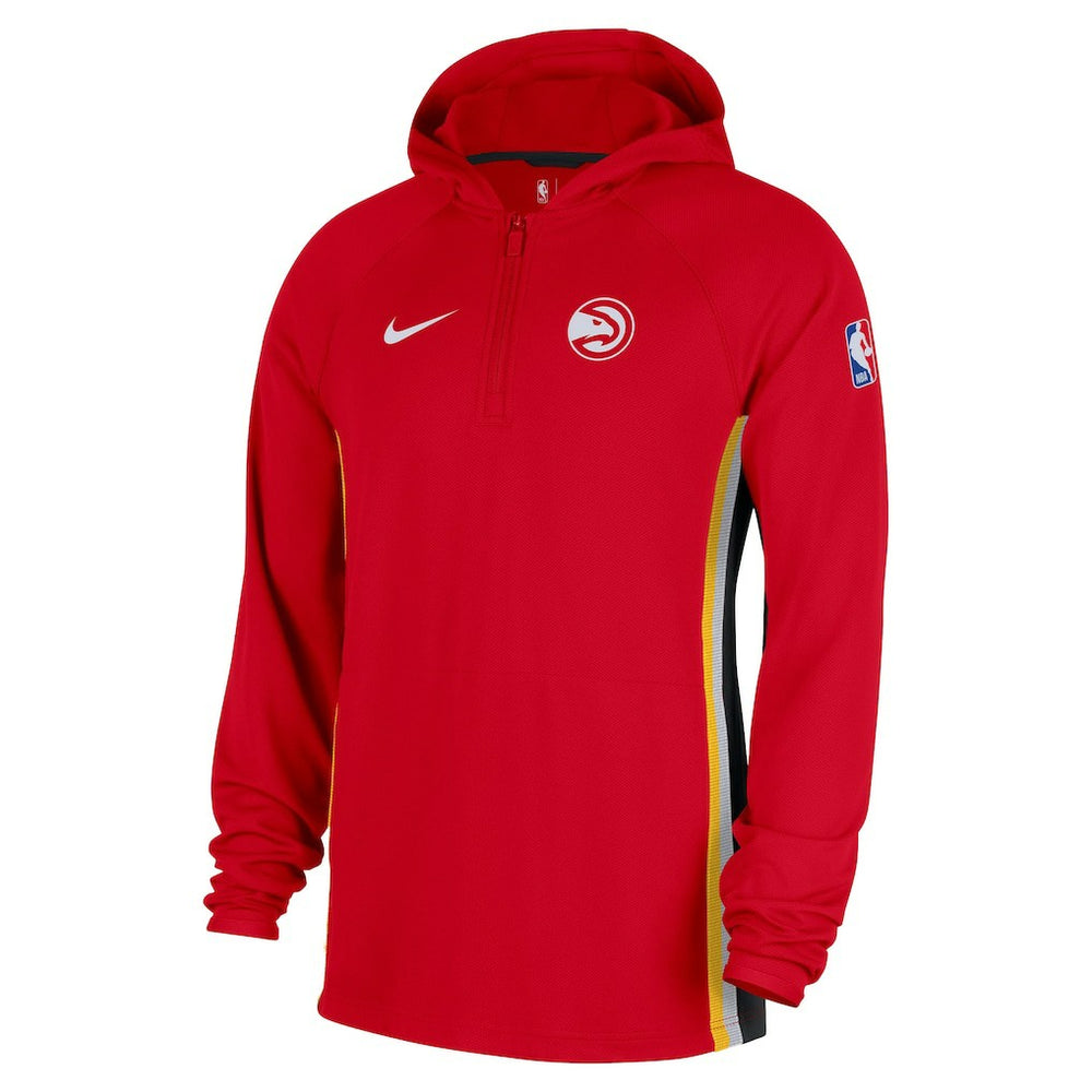 Nike - Atlanta Hawks Authentic On Court Zone Quarter-Zip Dri-FIT Hoodie Jacket - Red