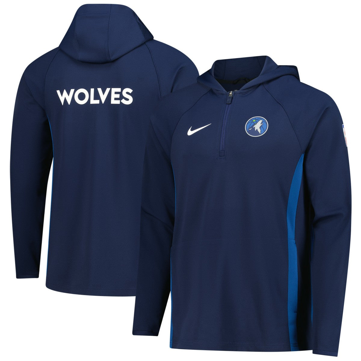 Nike - Minnesota Timberwolves Authentic On Court Zone Quarter-Zip Dri-FIT Hoodie Jacket - Navy