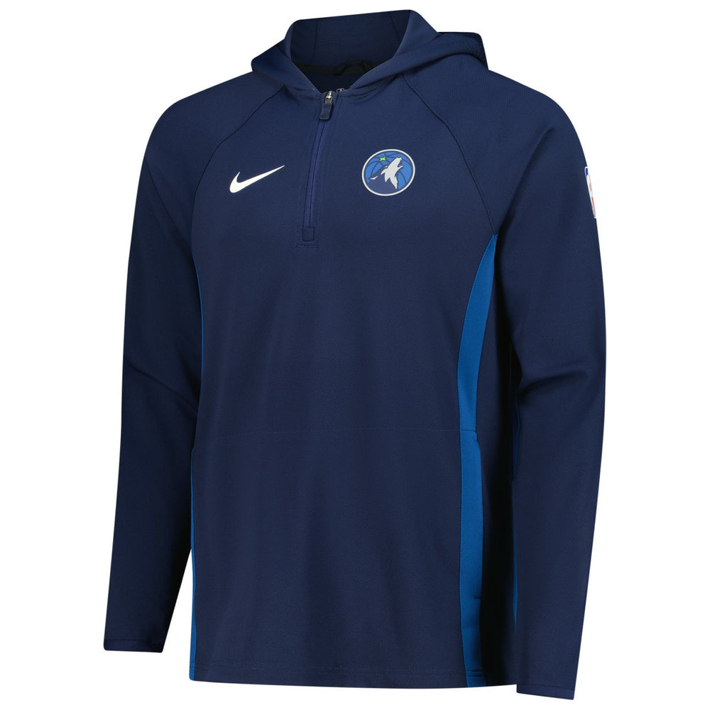 Nike - Minnesota Timberwolves Authentic On Court Zone Quarter-Zip Dri-FIT Hoodie Jacket - Navy